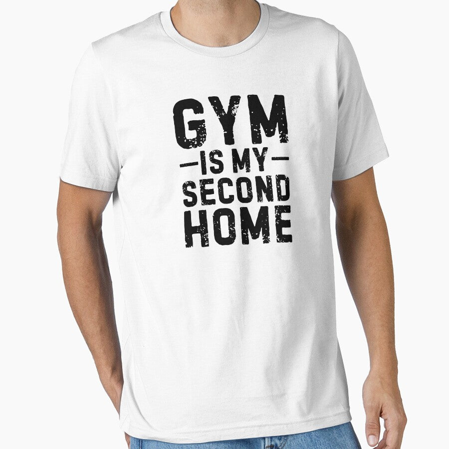 Gym is my second home - Motivational gear for Gym lovers by GraphicDream