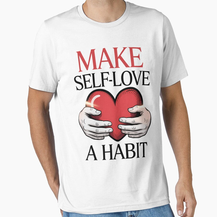 Make Self Love A Habit Mental Health Awareness Heart by CookWorldLaughs