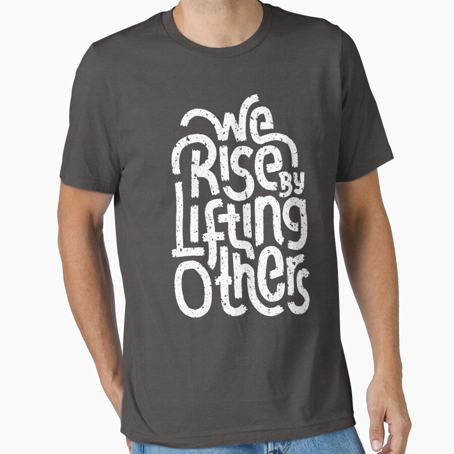 We Rise By Lifting Others Motivational Kindness Message Typography Art by designedbyjade