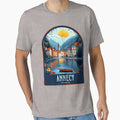 Annecy Vintage Travel Illustration by HomeLivingCo