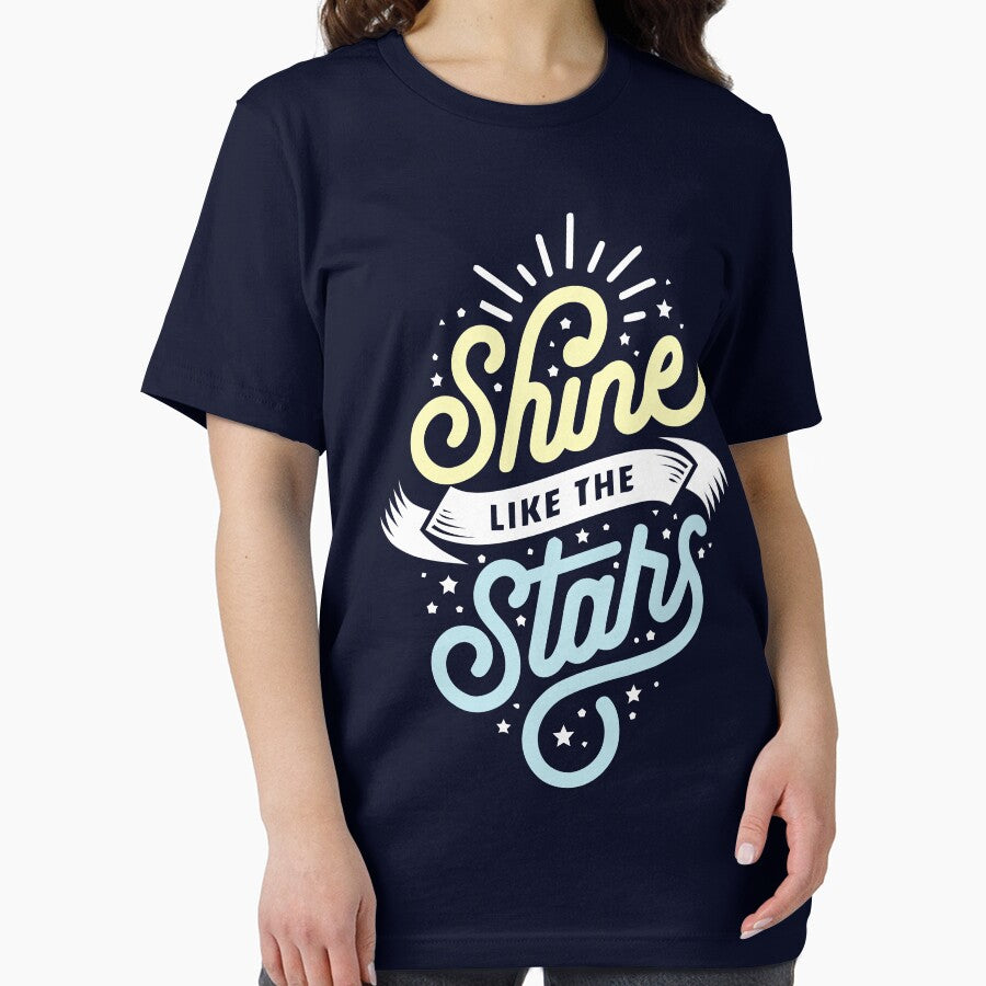 Shine Like The Stars Motivational Kindness Good Vibes Message Quote by designedbyjade