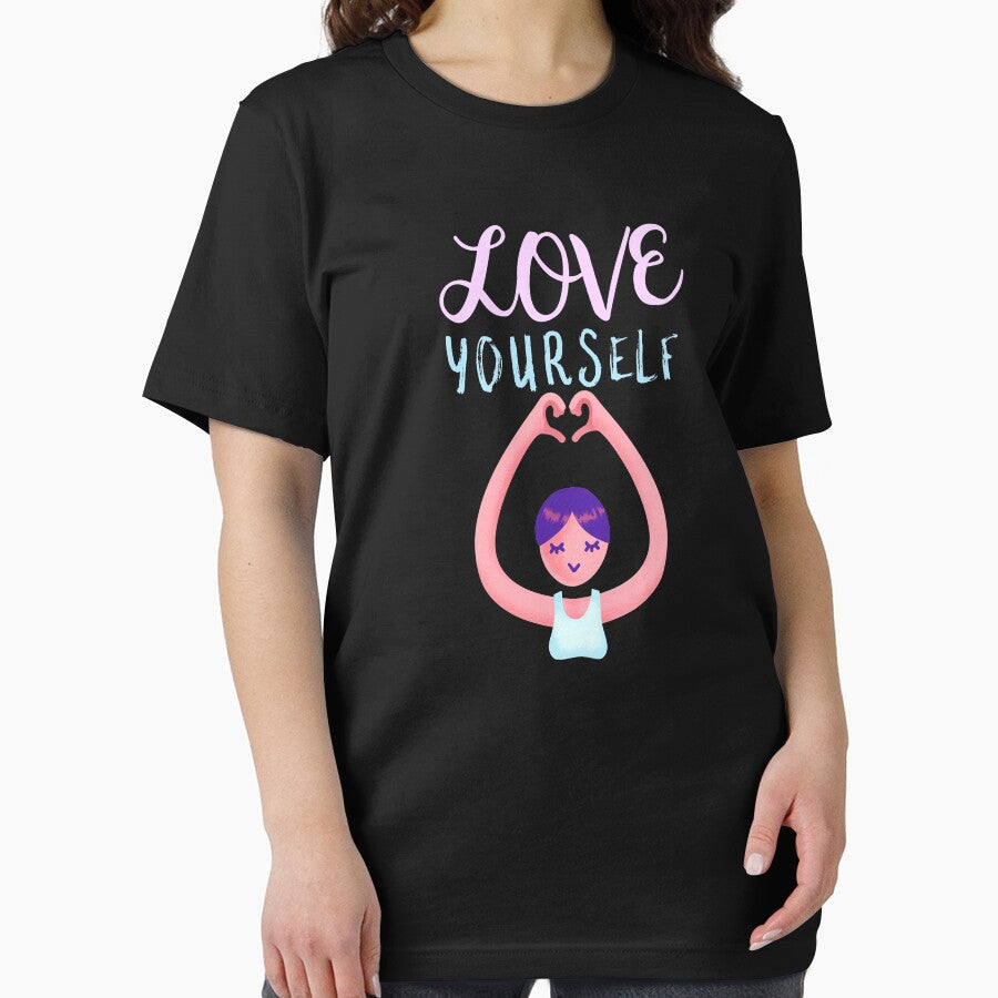 Love Yourself - Cute Heart Hands Self Care Reminder by jacks-tees