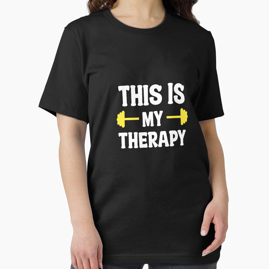 Gym Workout motivation Quote Design Workout is best therapy by ZenDesigner