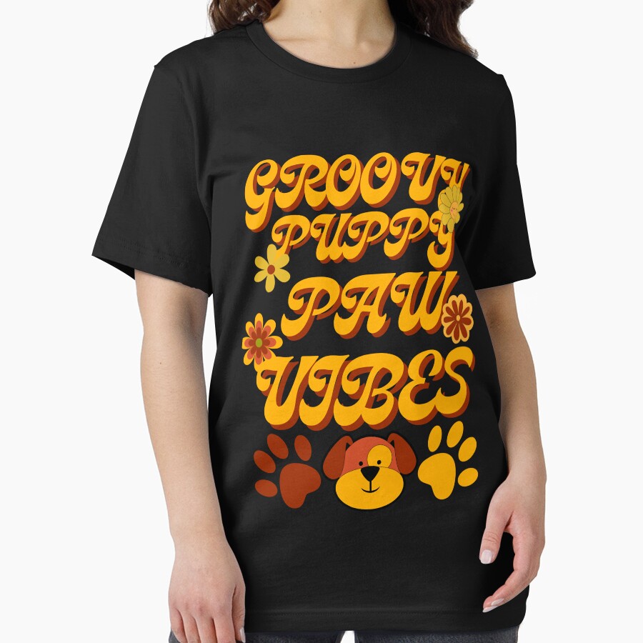 Groovy Puppy Paw Vibes, 70s Flower Child Puppy Paw by GarnersDesigns
