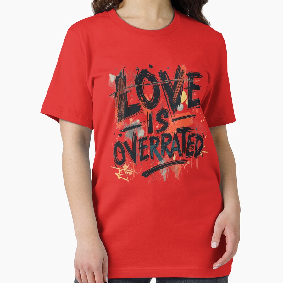 Love Is Overrated – Bold Sarcastic Quote Sticker by GOTCHO1