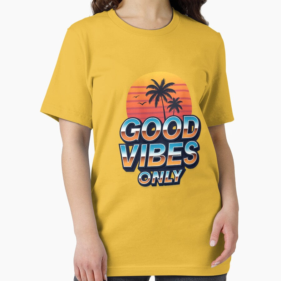 Good Vibes Only - Retro 80s Aesthetic 3D Typography by Diwakar-Designs