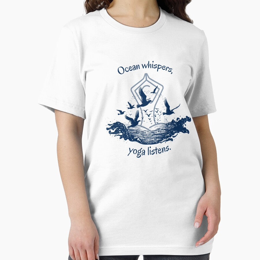 Ocean whispers, yoga listens. by LyricsWear