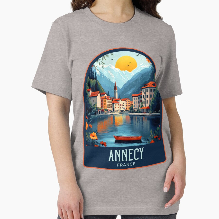 Annecy Vintage Travel Illustration by HomeLivingCo