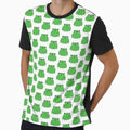 Lil Frog Repeating White Background by FairyFolkLitMag