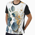 Boho Blue and Gold Eucalyptus by Peek-Designs