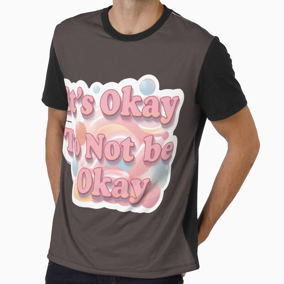 It's Okay To Not Be Okay Mental Health Quote Pastel Pink Motivational Sticker Art by Cosmic Zodiac Studio