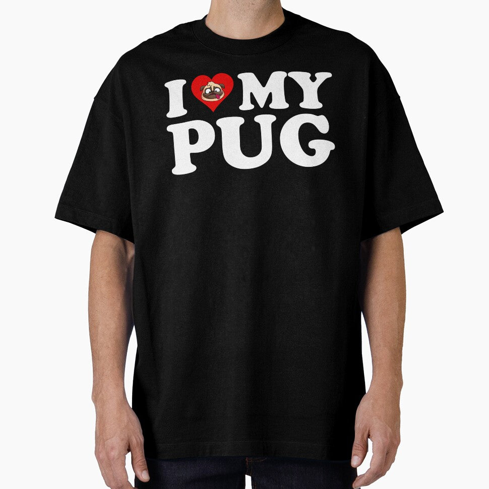 I Love My Pug by Cat Lady Designs
