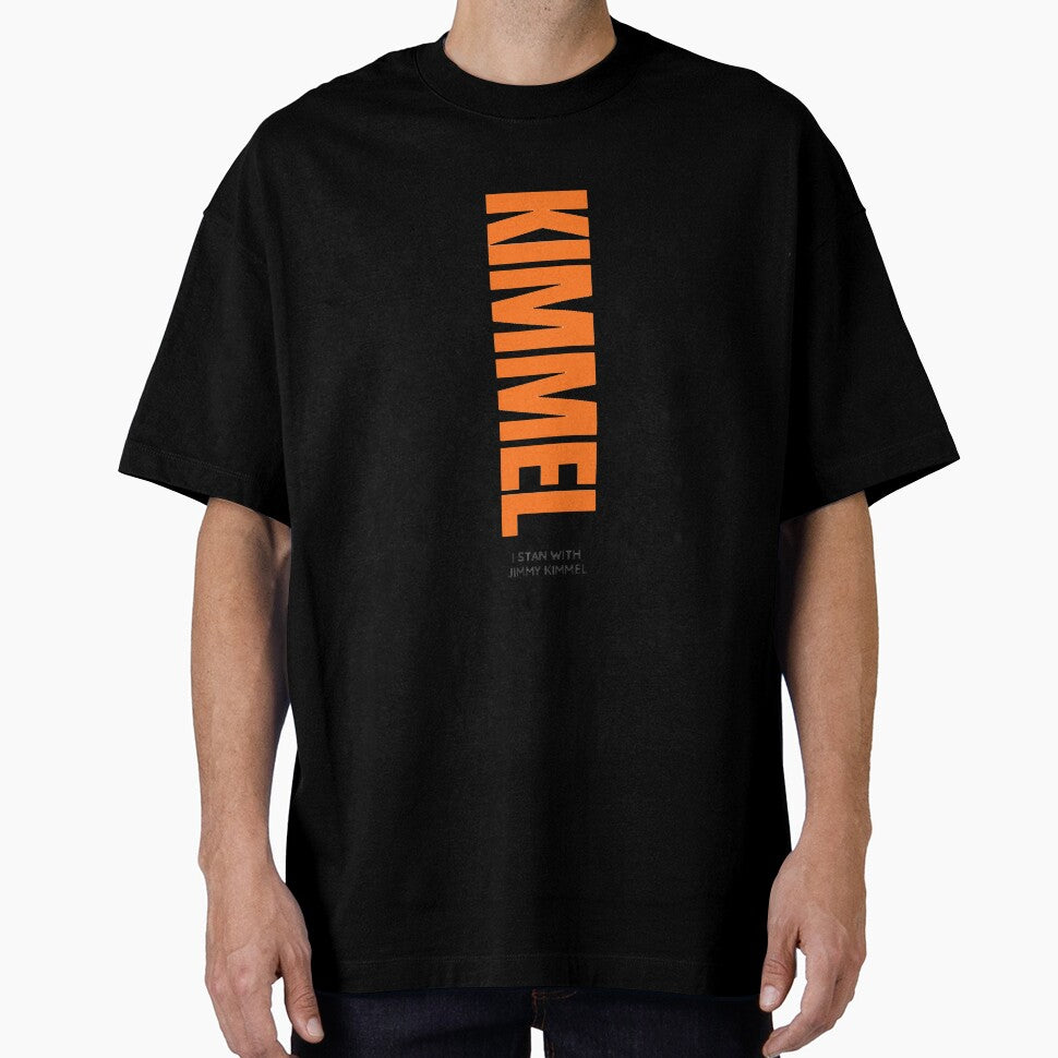 Jimmy Kimmel Bold Typography – I Stand With Jimmy Kimmel by DekDoodle