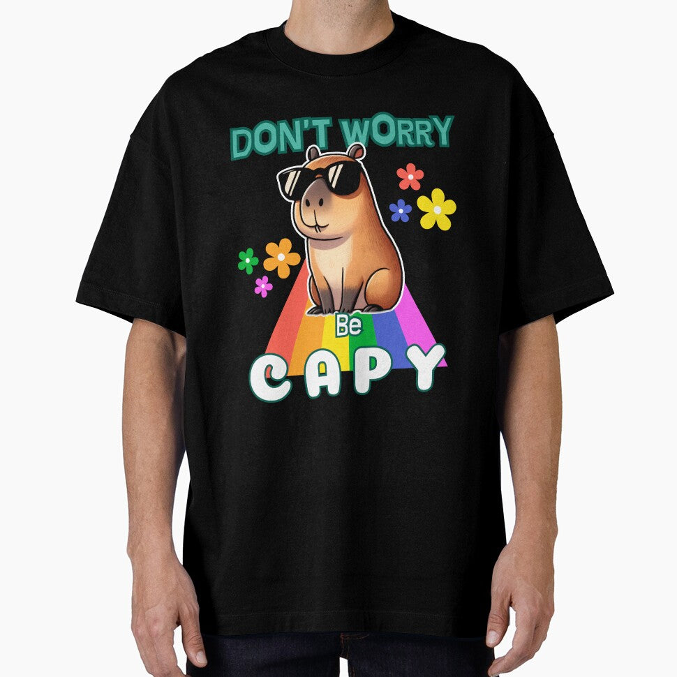 Don't Worry Be Capy Capybara Design by MrAmericana