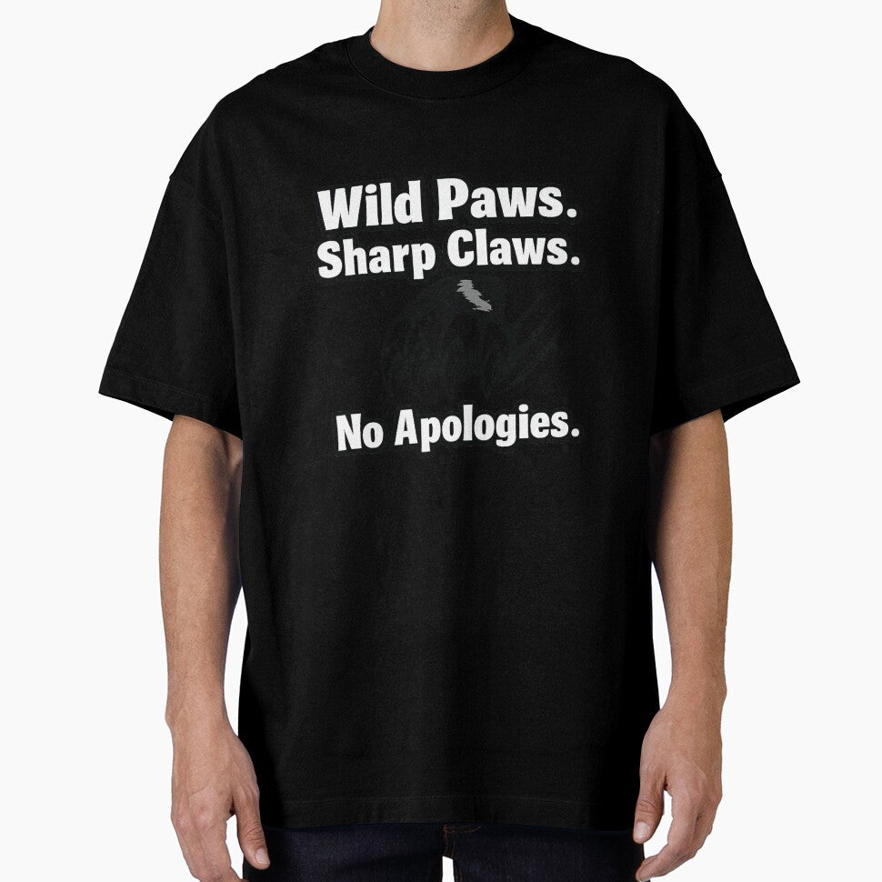 Wild Paws Sharp Claws Typography Quote by Wild Paw Sketch