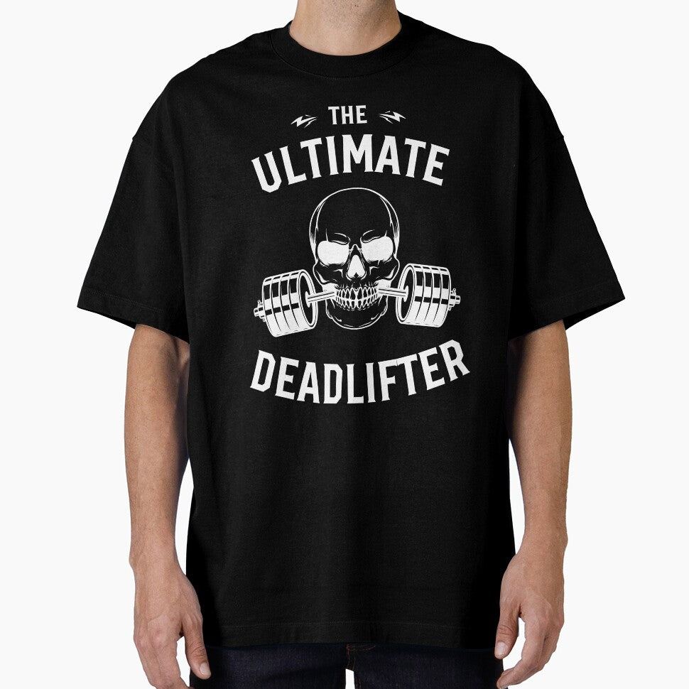 Black White Red Modern Aesthetic Skull Illustration Fitness T-Shirt by moro-arts