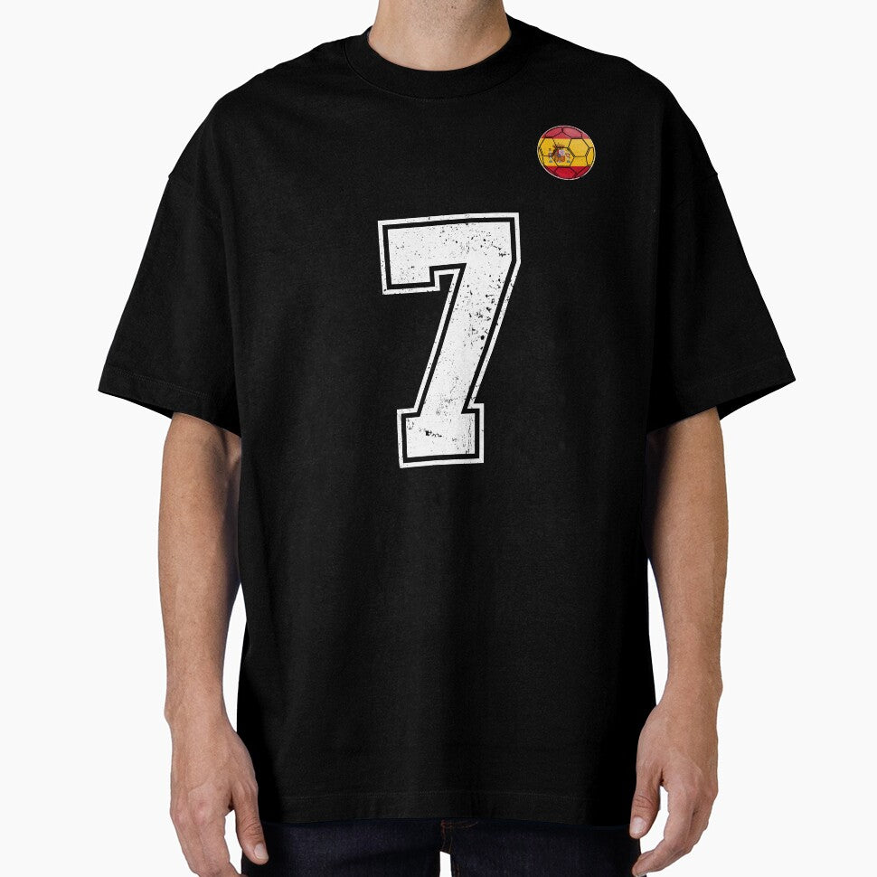 Spain Soccer Number 7 Vintage Sports Fan by KristenosNehk