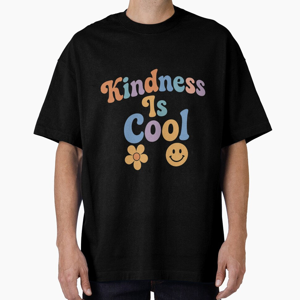 Kindness Is Cool – Retro Positive Quote Pastel Typography Design by astersgraphics