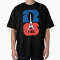 France Eiffel Tower FIFA Football Fan Minimal Graphic T-Shirt by Valisdesign