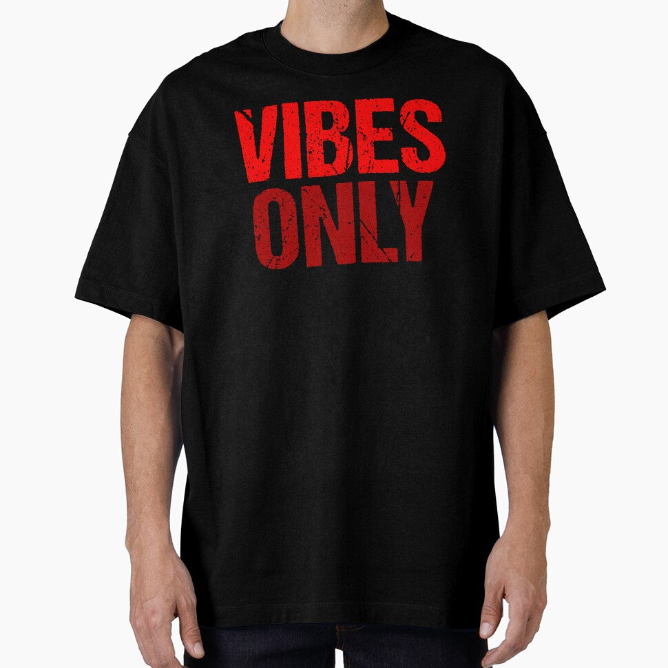 Vibes Only, Red Grunge Typography by Memes N Lore