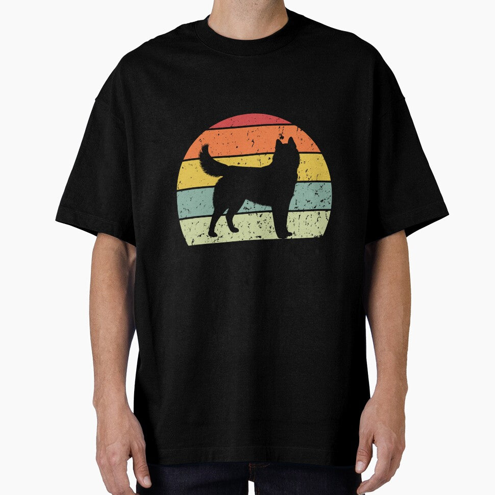 Cute Husky dog breed Retro Sunset design - black text by 29Bumblebee
