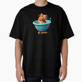 No Worries Cute Capybara Orange Fruit Figure by icemanphotos