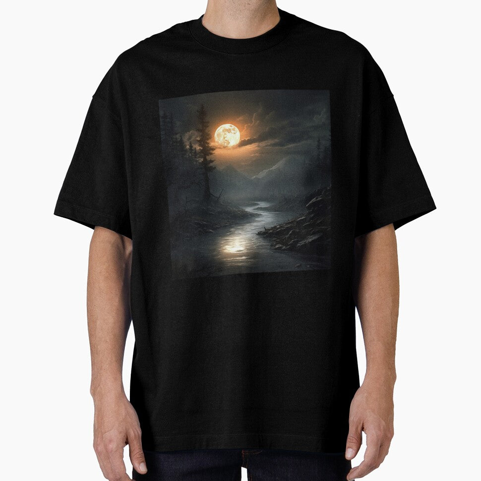 Dark Fantasy Landscape - Orange Moon by Fantasy Masterpiece