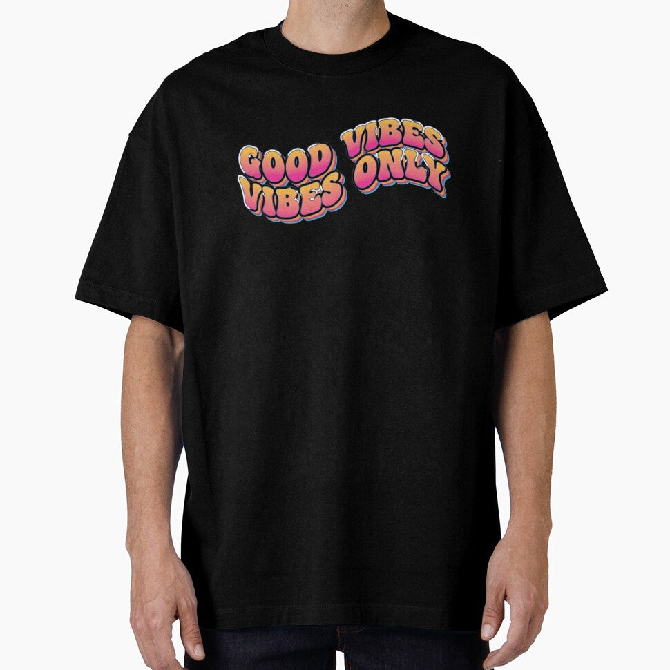 Good Vibes Only Retro Groovy Typography by anandsiva2703