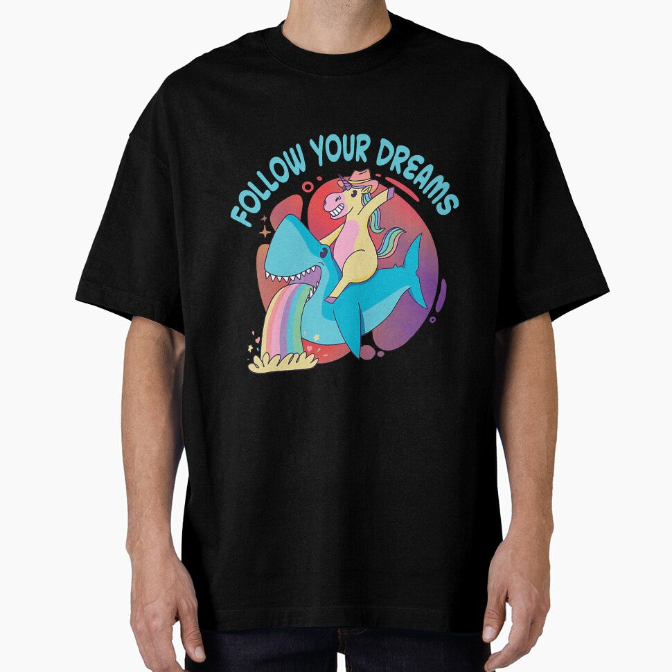 Unicorn On Shark Follow Your Dreams by unassertive19