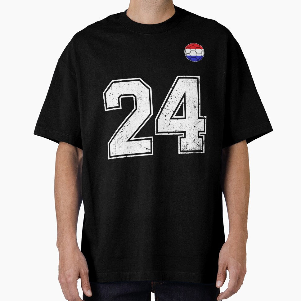 Netherlands Soccer Number 24 Vintage Sports Fan by LiviuGligoros