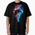 Exploding Neon Gaming Controller Abstract Art by Daisy Doodles
