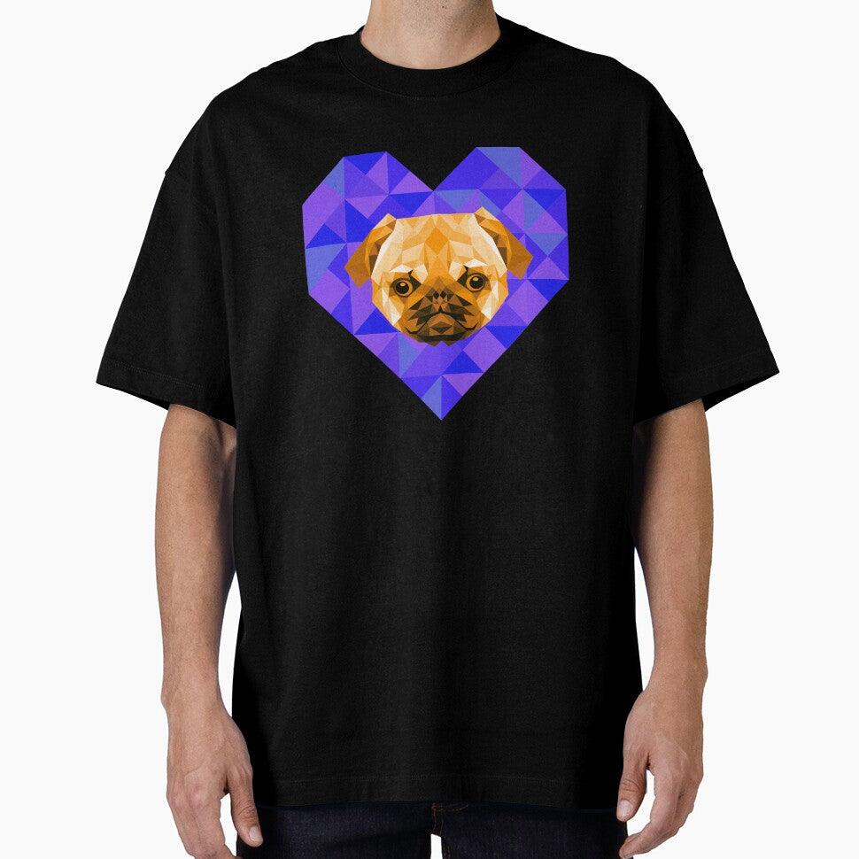 Geometric Pug - Pastel Retro 70's by NoMatterLab