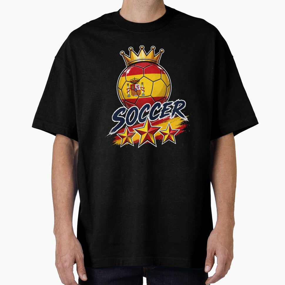 Spain Flag Crowned Soccer Ball by QuiteOrbit