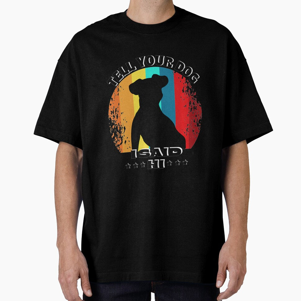 Funny Dog Design - Tell Your Dog I Said Hi Retro Dog Lover Premium by julipham88
