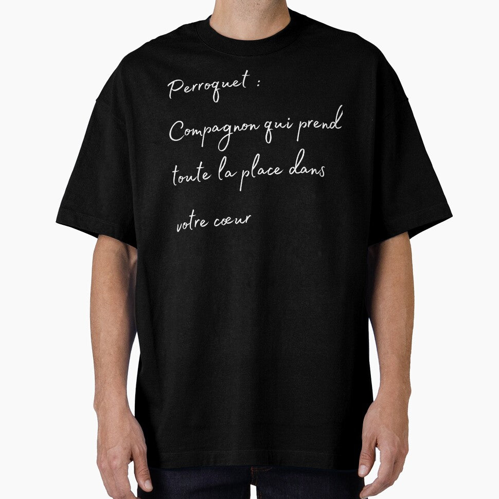 Parrot take all the place in your hearth french quote white by L'Atelier Oranjade