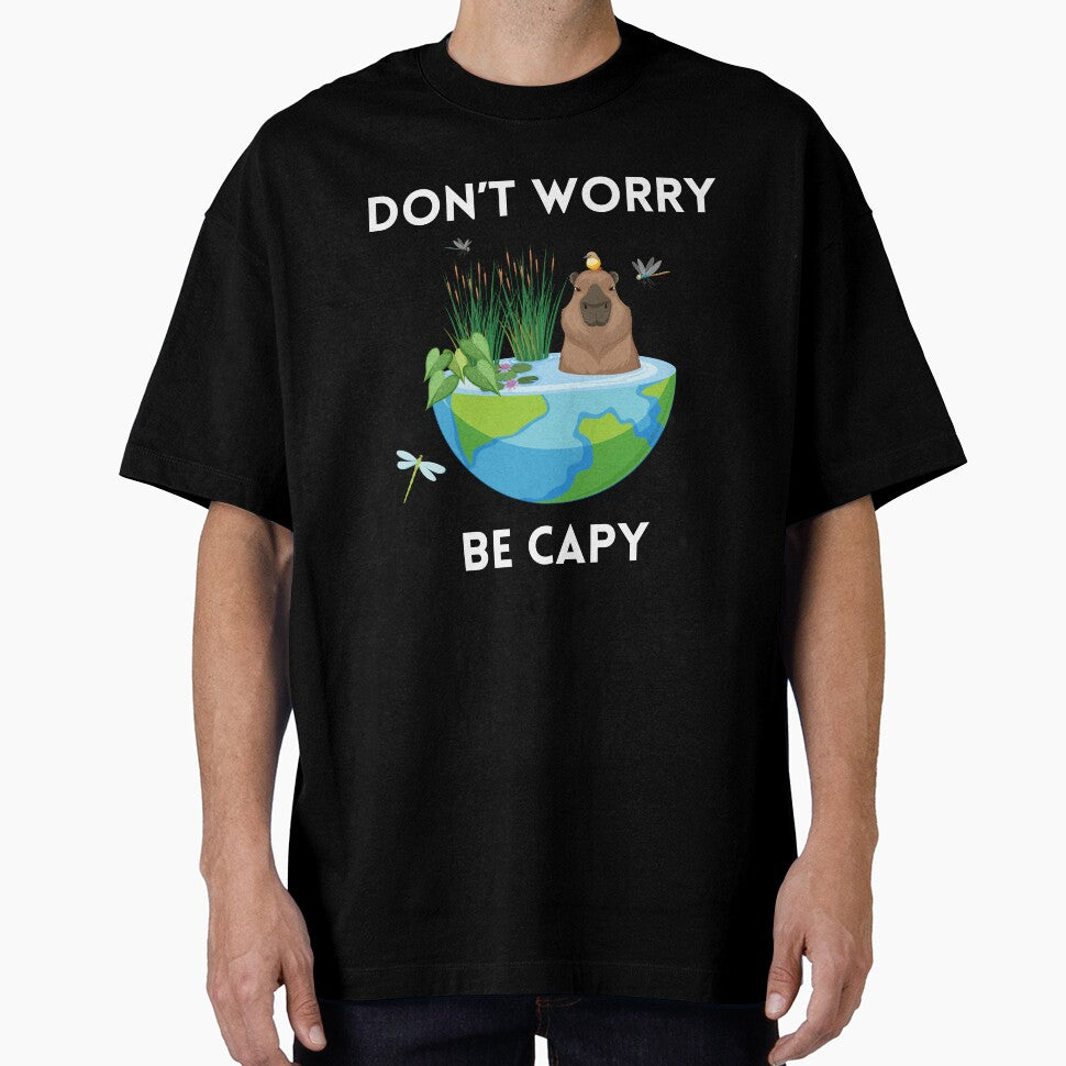 Funny Don't Worry Be Capy Cute Capybara Exotic Crazy Rodents by MagicSD Designs