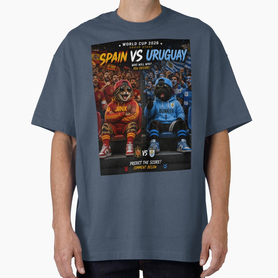 Spain  vs Uruguay Cat Soccer Match by nexargraphics