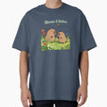 Bloom & Relax - Cute Capybara Garden Illustration by BCapybara