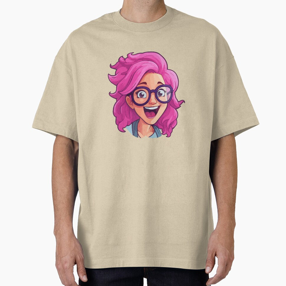 Nerd Girl Face Emoji: Tech-Savvy Chic by Artwyz