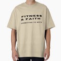 Christian Quote for Men Fitness & Faith Committed to Both T-Shirt by aramida