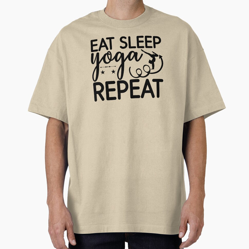 Yoga Saying Eat Sleep Yoga Repeat Motivational Quote by SoccaTamam