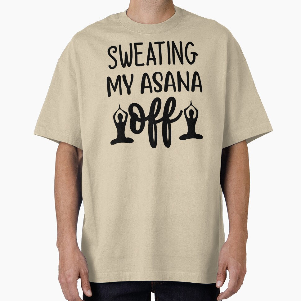 Yoga Saying Sweating My Asana Off Motivational Quote by SoccaTamam
