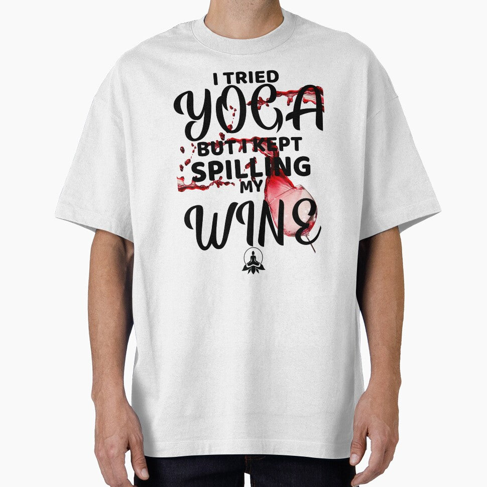 Yoga and Red Wine, Try Yoga, Fitness Fun by BitcoinBros