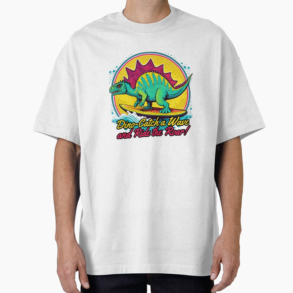 Dinosaur Surfing Funny T-shirt by SOVA-PR