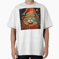 Trippy holiday cat print by dcrc