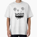 Boho Dandelion and Grass Typography T-Shirt by GorinART