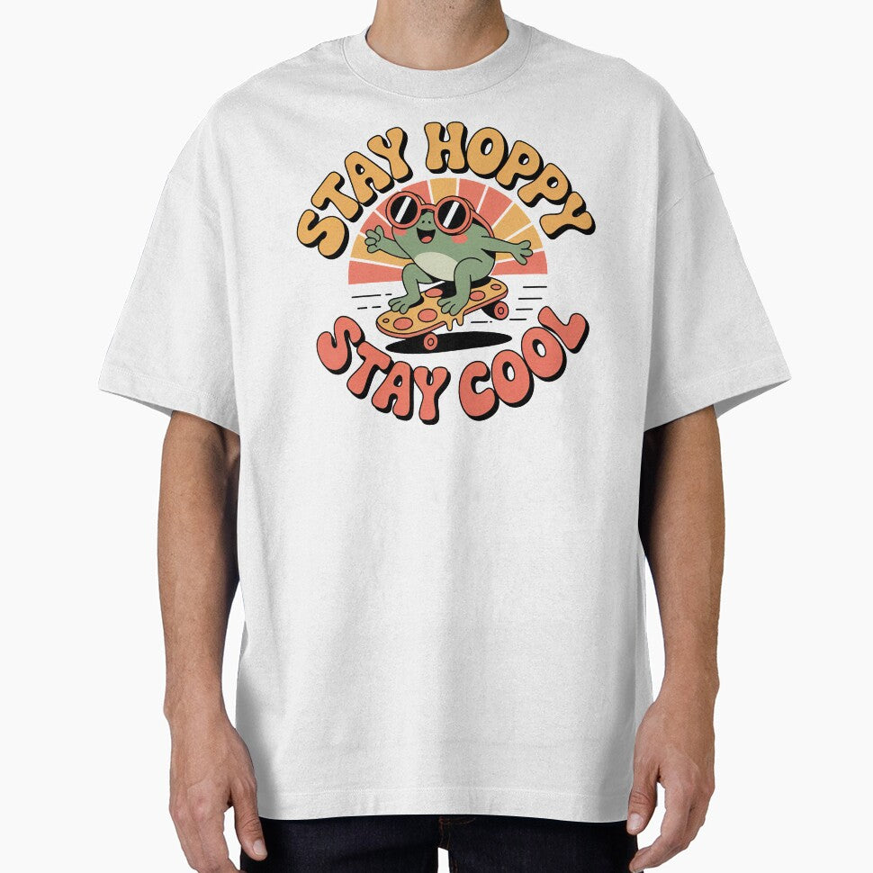 Copy of Kawaii Frog, Cute Kawaii Frog Riding On A Skateboarding Pizza Slice by graphic-genie