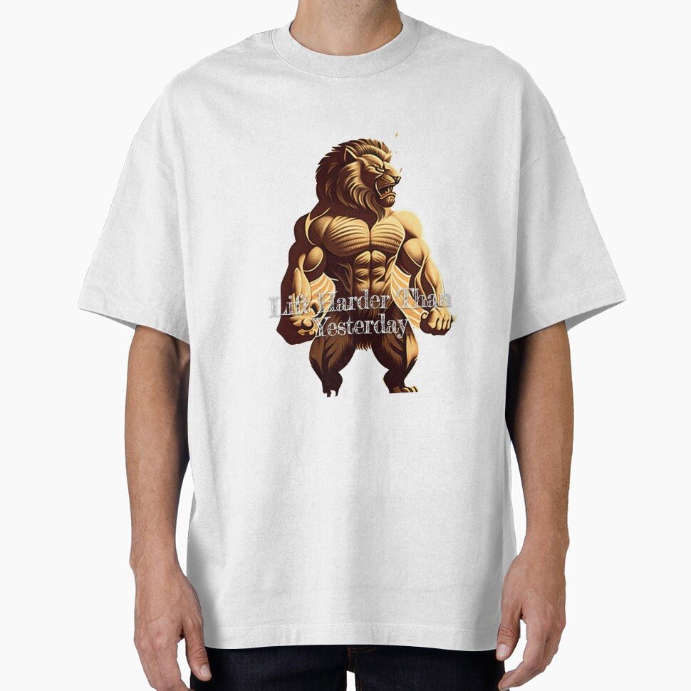 Lift Harder Than YesterdayDesignBodybuilding Fitness Gym Workout Exercise Merch Print Design by tengamerx