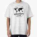 Adventure Awaits Travel World Map Airplane Design by Azulinyo