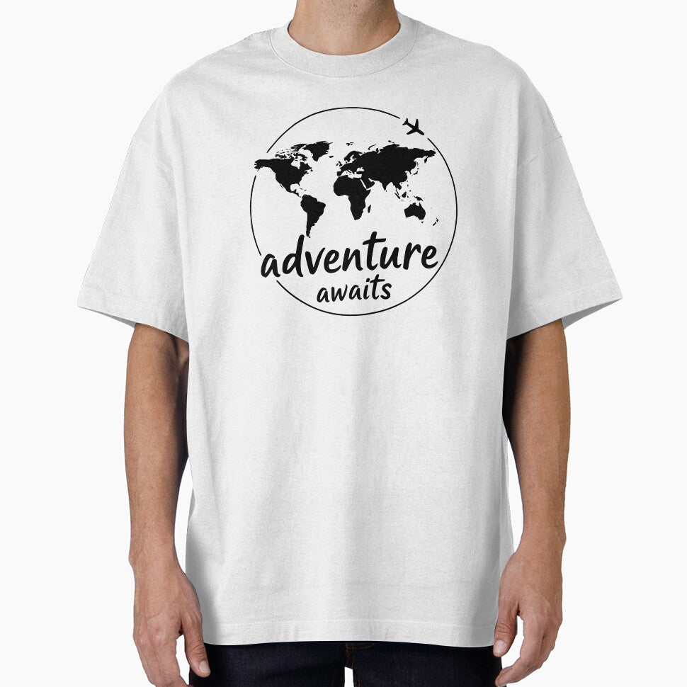 Adventure Awaits Travel World Map Airplane Design by Azulinyo